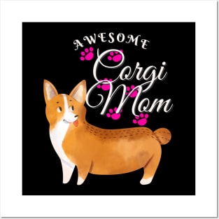 Awesome Corgi Mom Dog Lover Posters and Art